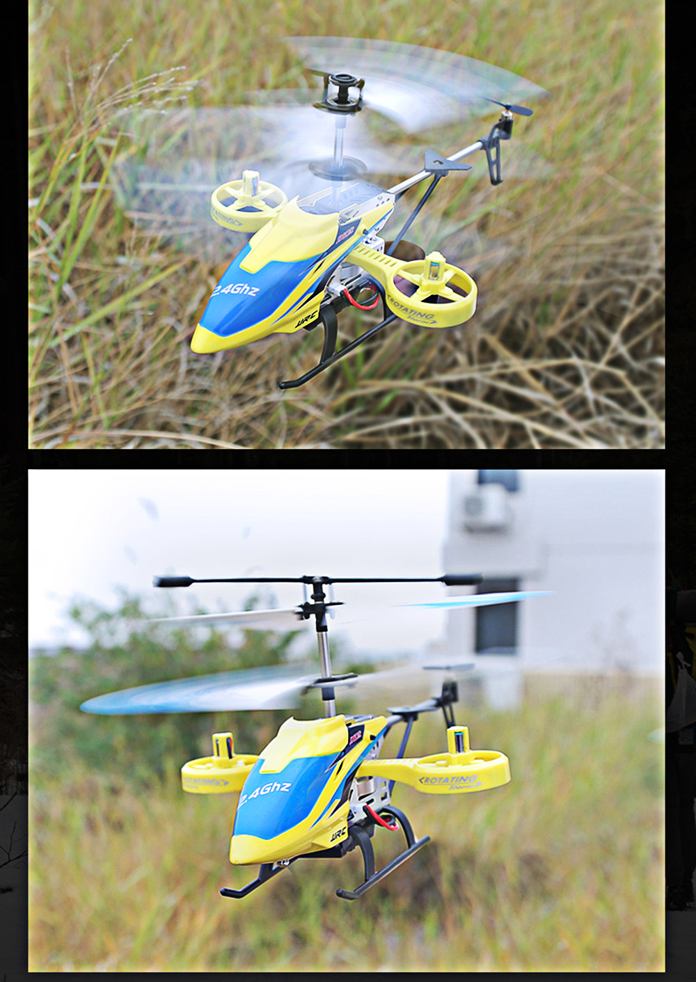 JJRC JX02 2.4G 4CH RC Helicopter Altitude Hold / Side Propellers / Light Control