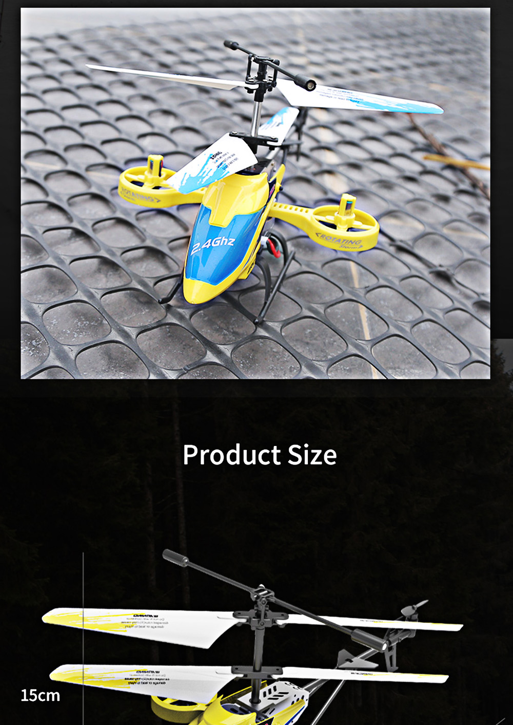 JJRC JX02 2.4G 4CH RC Helicopter Altitude Hold / Side Propellers / Light Control