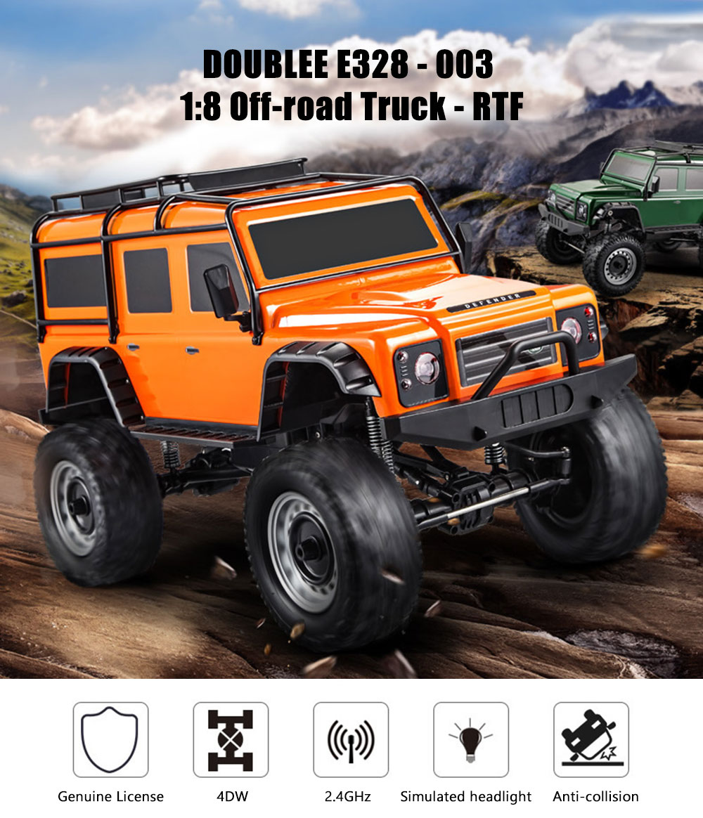 DOUBLEE E328 - 003 1:8 Off-road Truck RTF 2.4GHz 4WD / Independent Suspension / Night Light