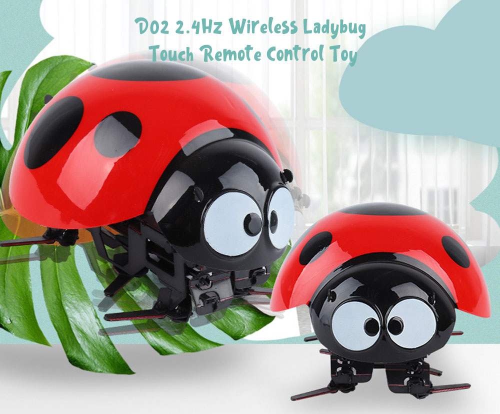 D02 2.4Hz Wireless Ladybug Touch Remote Control Toy for Kids