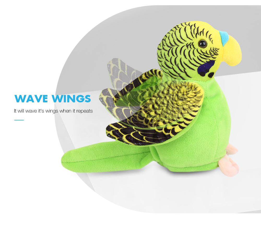 Stuffed Plush Parrot Toy Electric Talk Repeat Speak Record Bird Wave Wings Doll Stuffed Plush Parrot Toy Electric Talk Repeat Speak Record Bird Wave Wings Doll