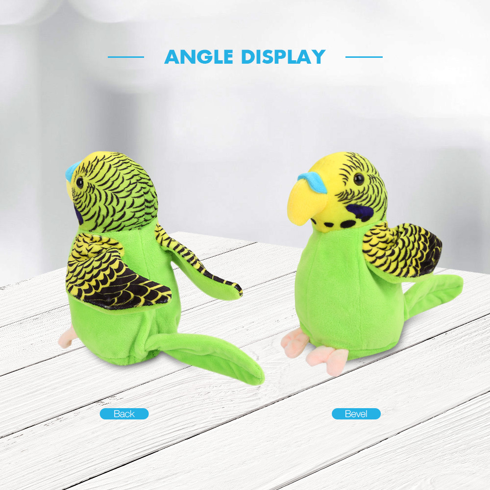 Stuffed Plush Parrot Toy Electric Talk Repeat Speak Record Bird Wave Wings Doll Stuffed Plush Parrot Toy Electric Talk Repeat Speak Record Bird Wave Wings Doll