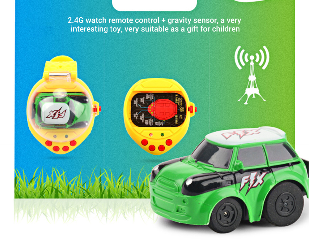 Mini 2.4G Gravity Induction Watch Remote Control Racing Car