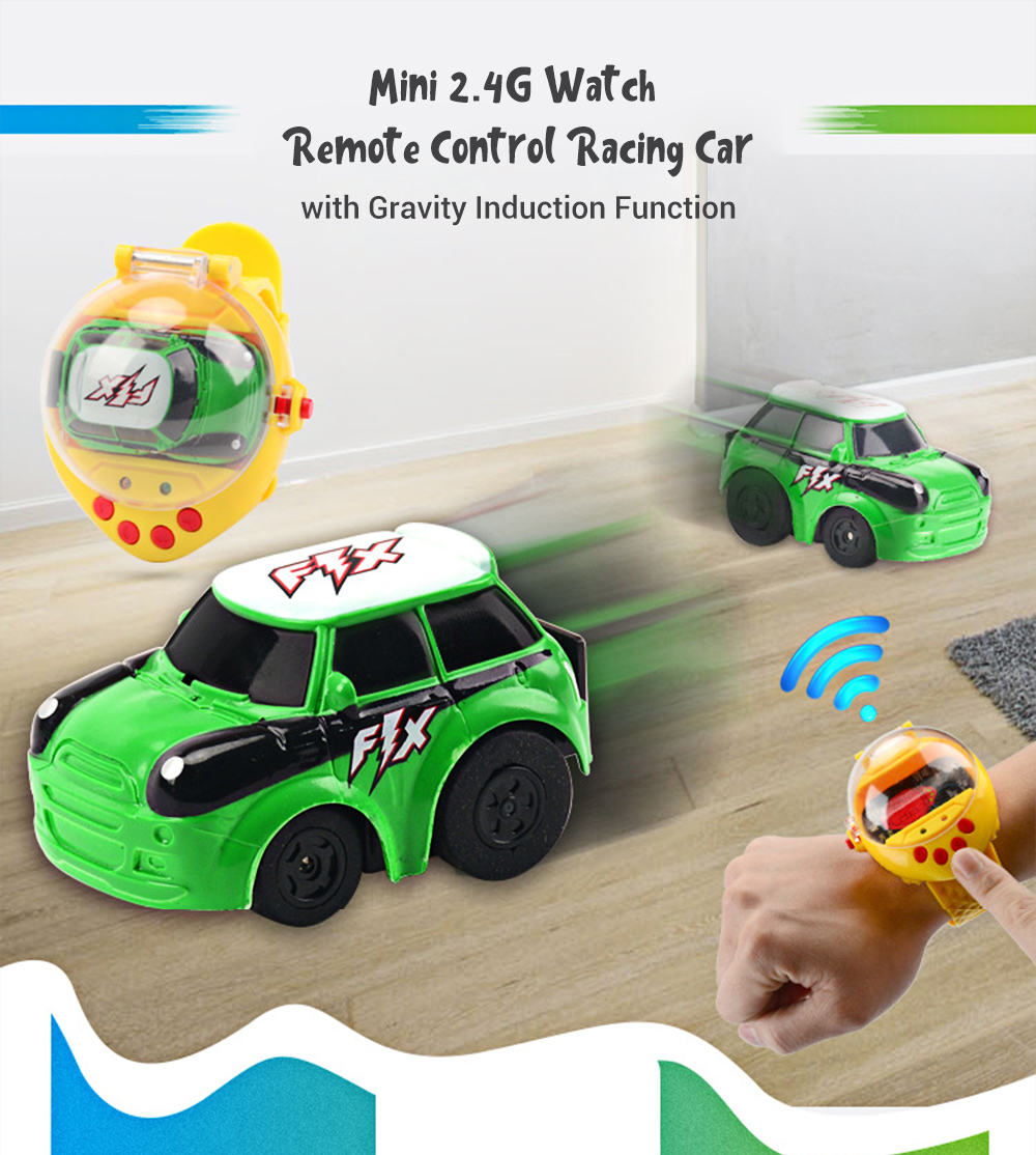 Mini 2.4G Gravity Induction Watch Remote Control Racing Car