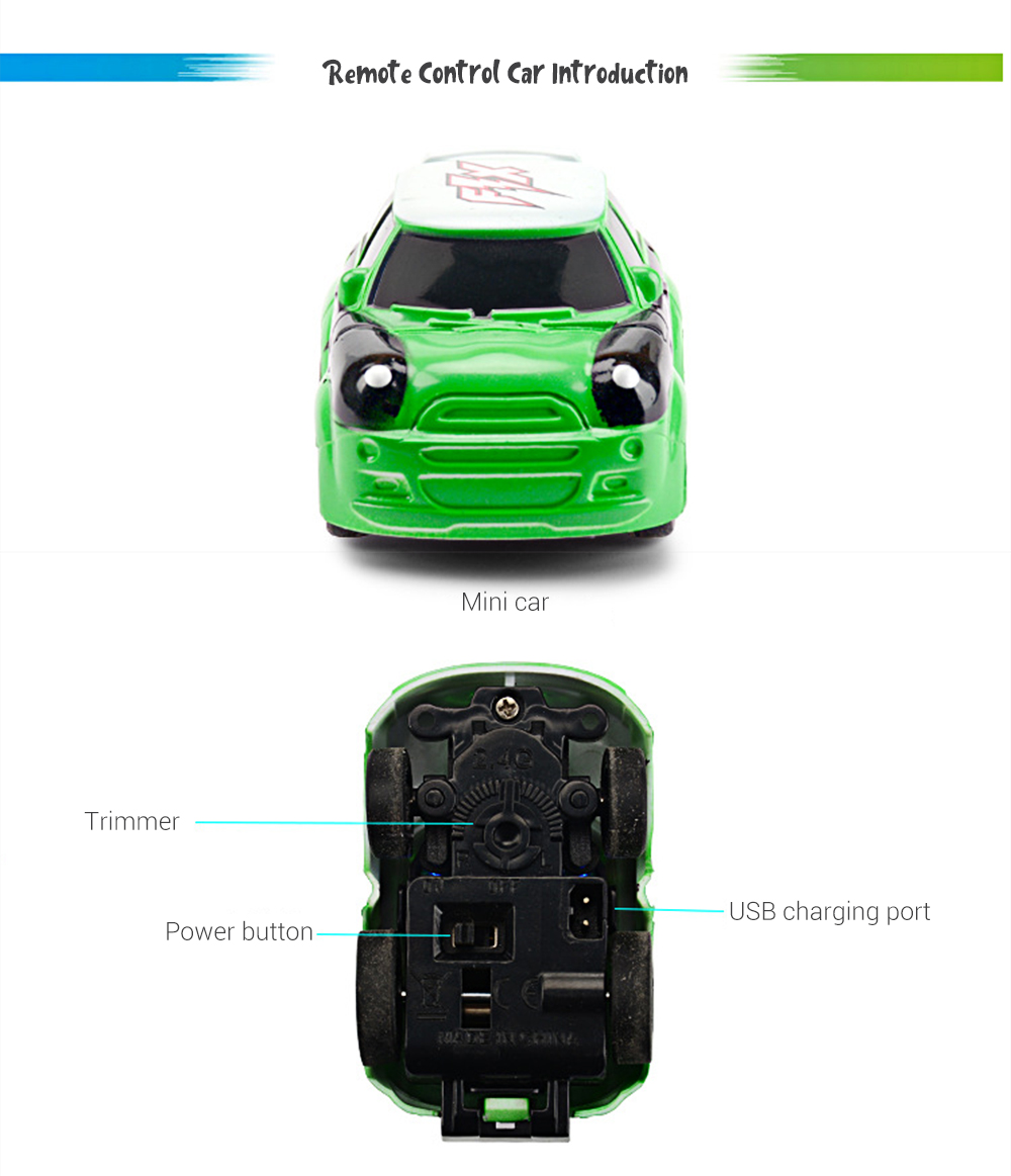 Mini 2.4G Gravity Induction Watch Remote Control Racing Car