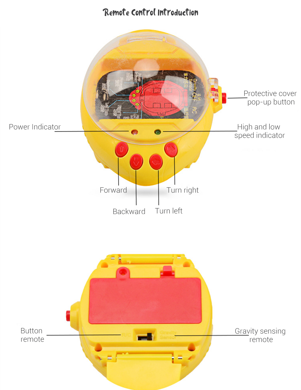 Mini 2.4G Gravity Induction Watch Remote Control Racing Car