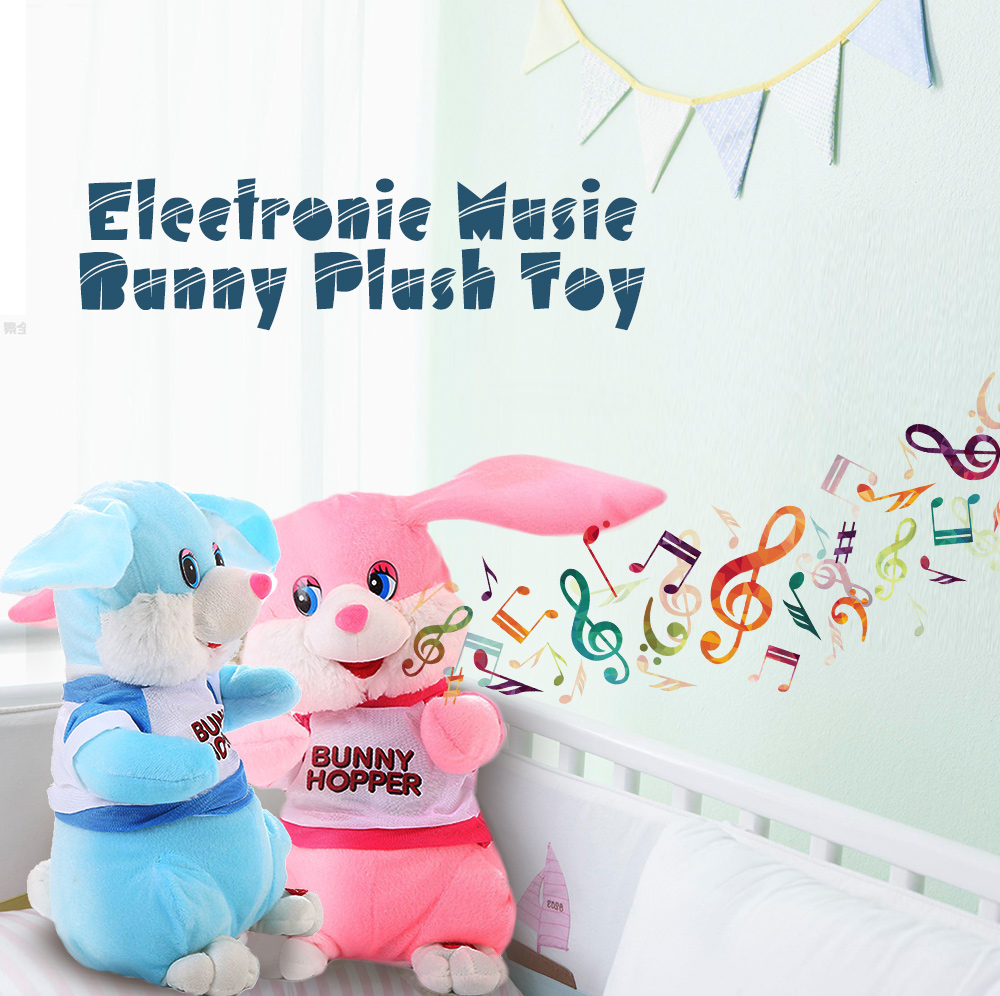 Electronic Music Bunny Plush Toy Kids Lullaby Animated Musical Dancing Rabbit Boy Girl Gift