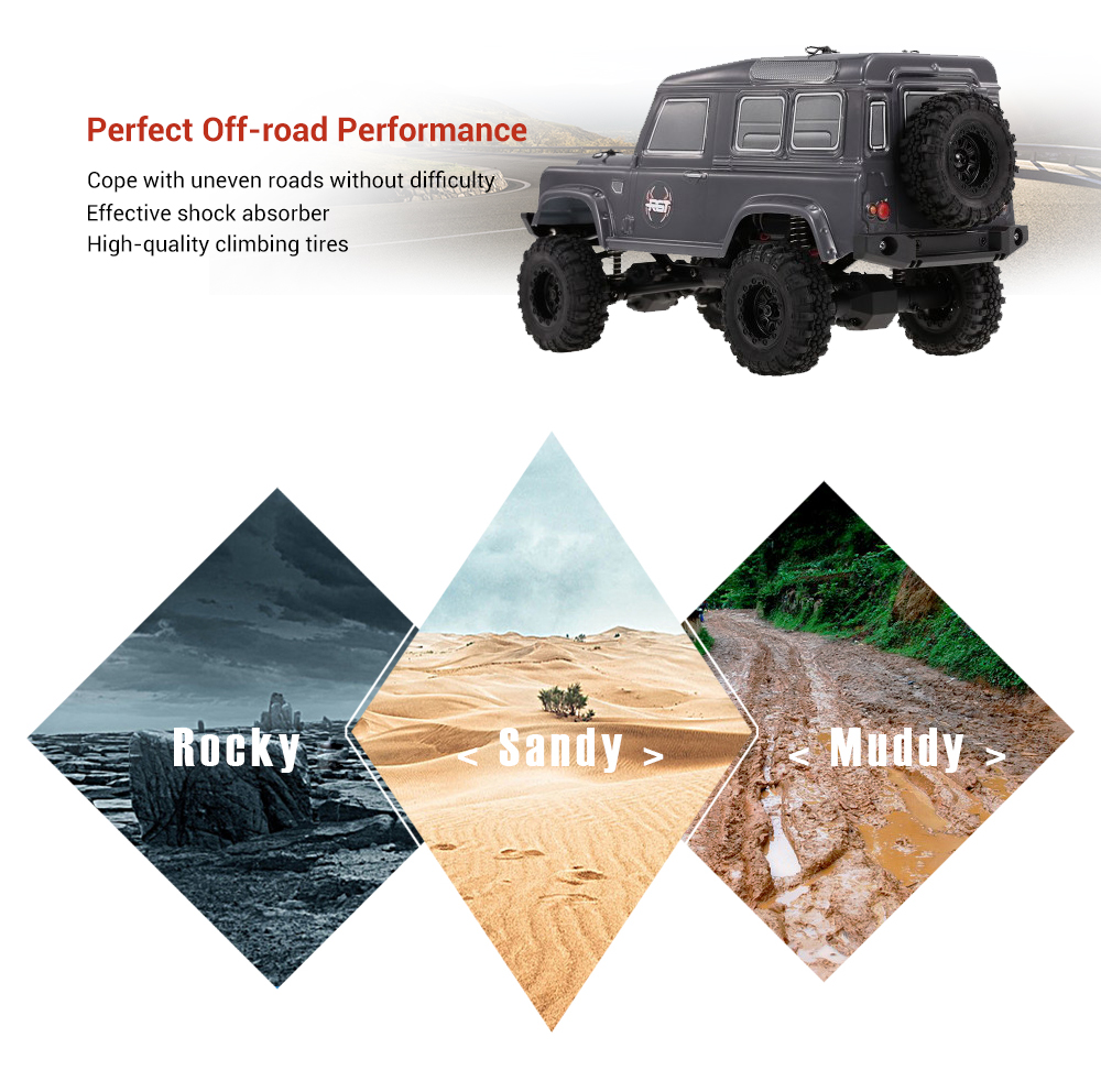 RGT 136240 1/24 2.4G 4WD RC Car RTR 15km/h Maximum Speed / 2-in-1 ESC / High-performance Carbon Brushed Motor RGT 136240 1/24 2.4G 4WD RC Car RTR 15km/h Maximum Speed / 2-in-1 ESC / High-performance Carbon Brushed Motor