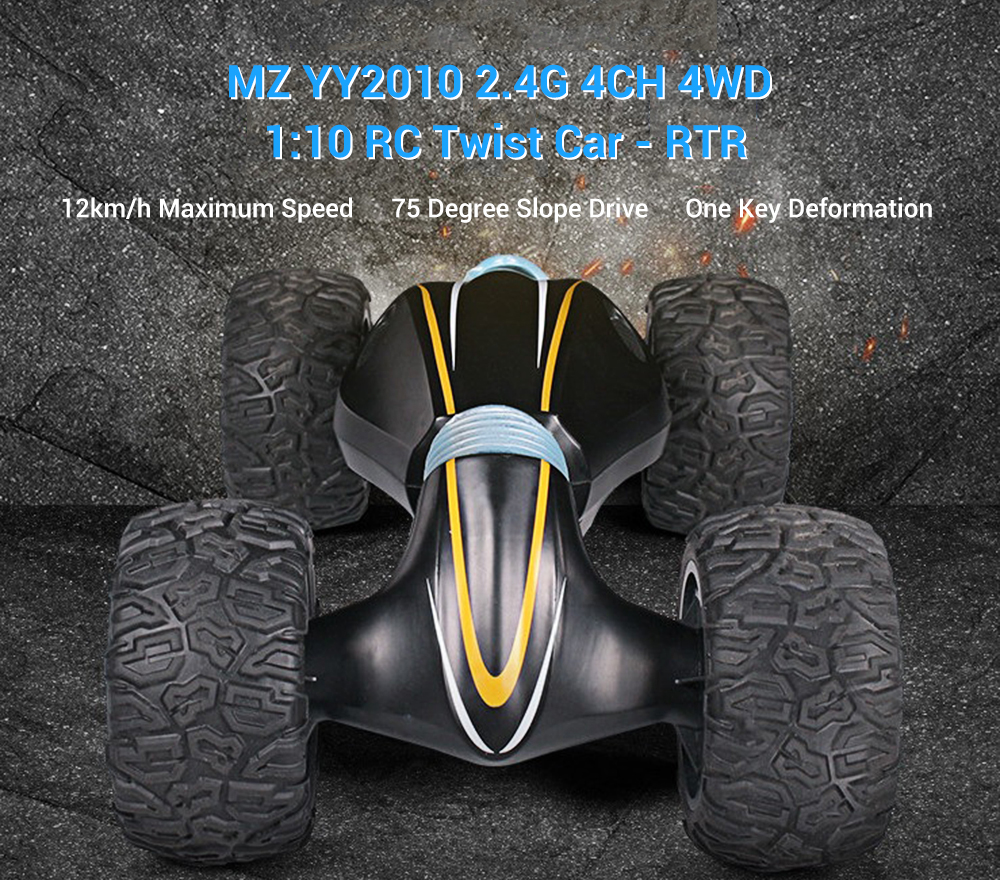 MZ YY2010 2.4G 4CH 4WD 1:10 RC Twist Car - RTR 12km/h Maximum Speed / Double Side Drive / One Key Deformation