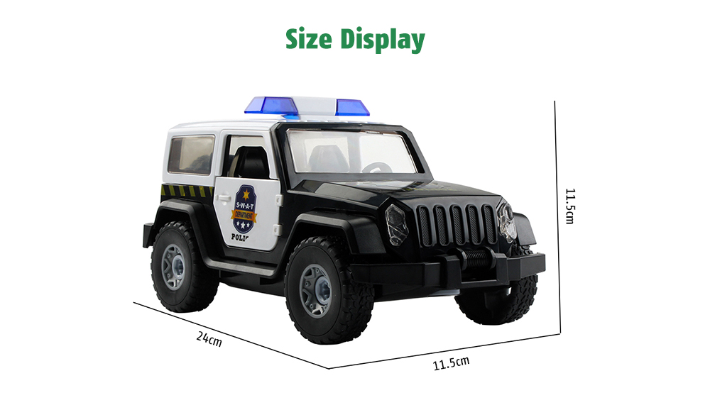 PD55 - 13 Electric Drill Police Car DIY Assembled Toy with Light Sound