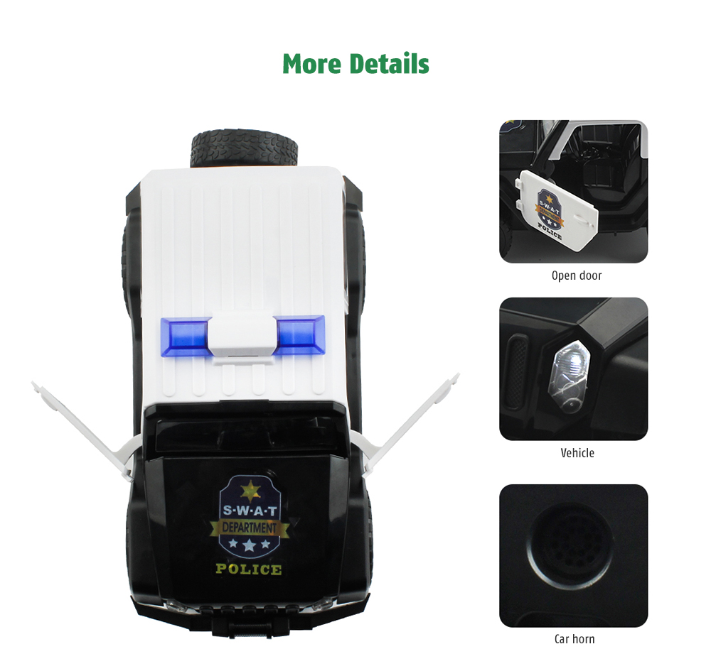 PD55 - 13 Electric Drill Police Car DIY Assembled Toy with Light Sound PD55 - 13 Electric Drill Police Car DIY Assembled Toy with Light Sound