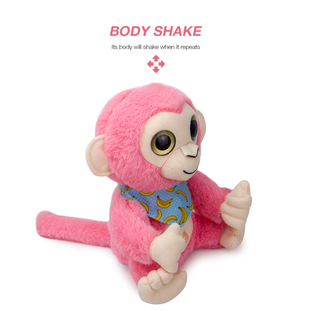 Stuffed Plush Toy Electric Monkey Talk Repeat Speak Record Body Swing Doll Stuffed Plush Toy Electric Monkey Talk Repeat Speak Record Body Swing Doll