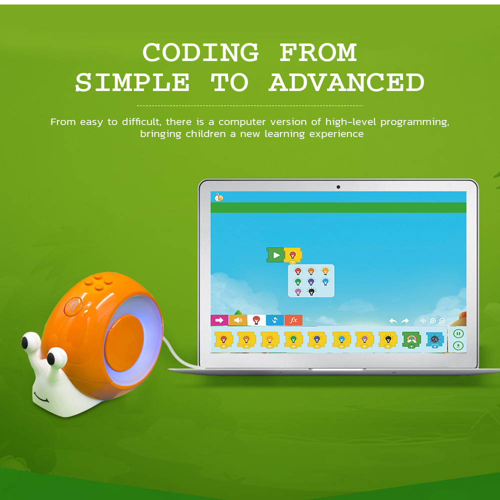 Robobloq QOBO Smart Snail RC Robot Toy for Steam Programmable Education Robobloq QOBO Smart Snail RC Robot Toy for Steam Programmable Education